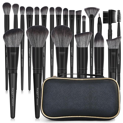 MAGEFY Makeup Brush Set, 22 Pcs Premium Synthetic Makeup Brushes Foundation Eyeshadow Brush Powder Blush Concealers Brush Set Travel Makeup Brushe...