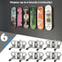 Skateboard Wall Mount (6-Pack) - Strong Aluminum Skateboard Hanger with One Bubble Level and Dual Screw Holes, Skateboard Deck Storage for Home De...