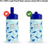 IRON °FLASK Kids Water Bottle - Straw Lid, 20 Name Stickers, Vacuum Insulated Stainless Steel, Double Walled Tumbler Travel Cup, Thermos Mug - Mon...
