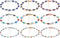 SATINIOR 9 Pieces Evil Eye Bracelet Handmade Evil Eye Beads Bracelet Evil Eye Chain Bracelet Adjustable Amulet Jewelry Evil Eyes Bracelets for Wom...