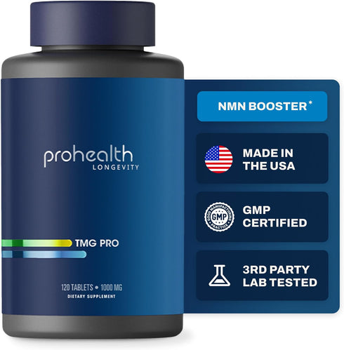 ProHealth Longevity | TMG Supplements (Trimethylglycine), Betaine Anhydrous - 1,000 mg, 120 tablets - Methylation Support...