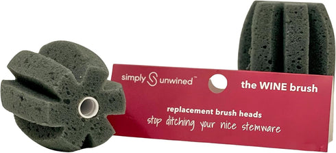 | Replacement Sponge Head for The WINE Brush Wine Glass and Stemware Cleaning Wand, 2 Count...