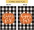 Happy Fall Pumpkin Thanksgiving Garden Flag Vertical Double Sided Farmhouse Autumn Buffalo Check Burlap Yard Outdoor Decor 12.5 x 18 Inches (13419...