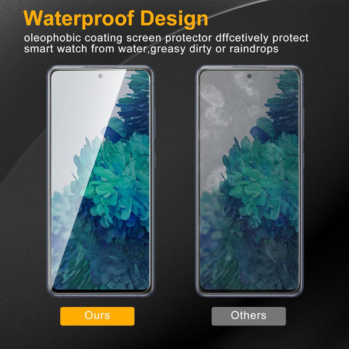 3 Pack Privacy Screen Protector for Samsung Galaxy S20 FE With 3 Pack Camera Lens Protector, Anti Spy Tempered Glass 9H Hardness, Black Protector ...