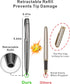 Cambond Ballpoint Pens Black Pens - Bulk Pens Metal Pen for Journaling Gift Business Men Police Flight Attendants 1.0 mm Medium Point Nice Pens, 3...