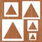 5pcs Reusable Painting Stencils,Plastic Art Craft Templates on Wood Wall Fabric Paper Home Décor DIY 4" to 12" (Triangle)...