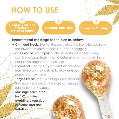 Ice Globes Upgraded, Cryo Stick Ice Globes for Face Eye Neck Relief Massage, Cooling Ball with Anti-Slip Handle to Tighten Skin, Reduce Puffiness ...