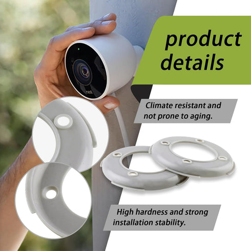 Surveillance Camera Bracket,Camera Mounting Bracket, Wall Mounting Plate Compatible with Google Nest Cam Outdoor Indoor Battery Extra Mount Rings ...