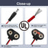 CHANZON UL Wires 9v Battery Connector Plug Arduino Battery Power Leather Clip with Center Positive 2.1mm x 5.5mm Male 5 Pack Jack T-Type for Ardui...