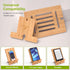 Pezin & Hulin Bamboo Tablet Stand Adjustable, Desktop Cell Phone Stand Holder Dock Compatible with Pad 9.7, 10.5, 12.9, Air 2 3 4 Mini, Kindle, Ph...