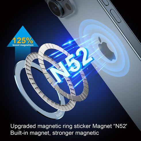 Magnetic Ring Sticker for Magsafe Phone Magnet 2 Pack, Upgrade Bulit-in Magnet for Wireless Charging, Phone Case, Car Holder, Universal Conversion...