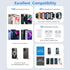 3 in 1 Charging Station for Apple Devices, Foldable Mag-Safe Charger Stand for Travel, Wireless Charger for iPhone 15/14/13/12 Pro Max Plus, AirPo...