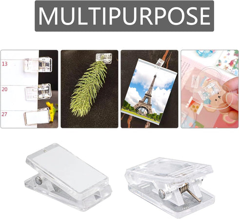 Clips for Hanging,60Pcs Self Adhesive Clips for Easy Hanging and Decoration,Clear Plastic Clips for Hanging Photos and Tapestry,Perfect for Party,...