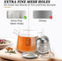 2 Pack Tea Infusers for Loose Tea, Extra Fine Mesh 18/8 Stainless Steel Tea Strainers, Loose Leaf Tea Steeper Tea Ball Tea Diffuser Tea Holder wit...