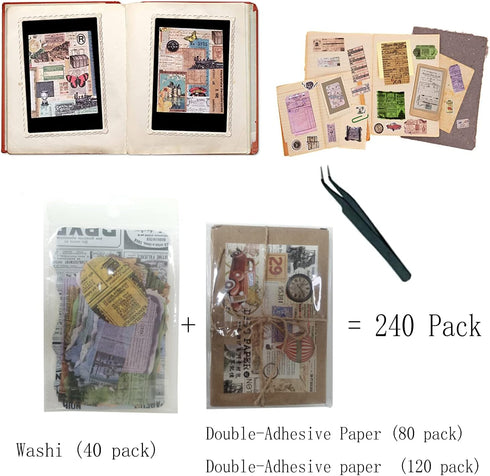 240pcs Vintage Scrapbook Stickers for Journaling - Industrial Age Stickers Aesthetic Art Junk Journal Planner Stickers Scrapbook Paper Scrapbookin...