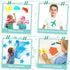 24 Pieces Stencils for Kids 8 Inches Drawing Stencils Chalk Stencils Large Washable Geometric and Garden Themed Primary Shape Template for Kids To...