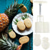 2 Set Pineapple Plastic Mooncake Mold Pineapple Lotus Stamp Hand Press Moon Cake Mould Pineapple Mooncake Cookie Cutter Bakeware Tools...