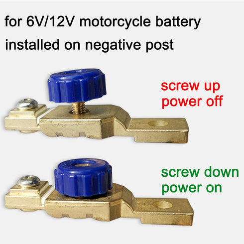 ACBungji Battery Disconnect Switch Negative Terminal 6V 12V 24V Cut Off for Motorcycle 80A,2 Pack...
