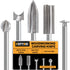 Wood Carving Drill Bits Set Compatible with Dremel Rotary Tool 5 Different Engraving Drill Accessories Bit Wood Grinding Woodworking Tool with 3mm...
