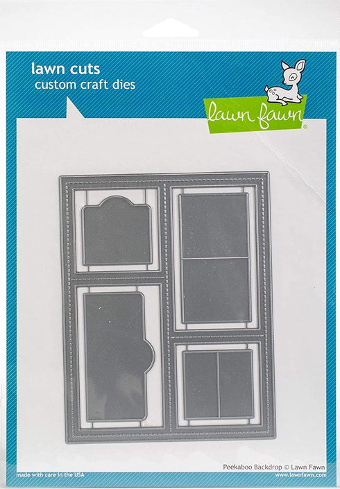 LAWN FAWN Lawn Cuts Custom Craft Die-Peekaboo Backdrop, Grey...
