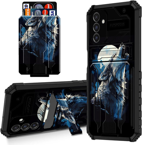 for Samsung Galaxy A15 5G Wallet Case with Card Holder,Galaxy A15 5G Case with Kickstand Dual Layer Hybrid Heavy-Duty Shockproof Phone Case for Ga...