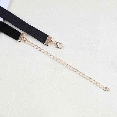 Gothic Velvet Choker Necklace Cross Pendant Necklace Short Suede Collar Necklace Black Wide Choker Necklace Jewelry for Women and Girls...