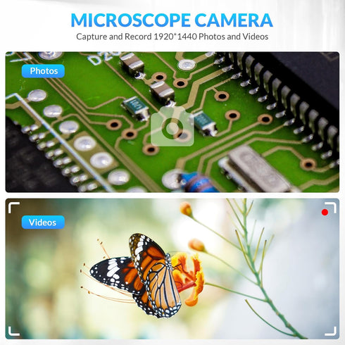 Handheld Digital Microscope Wireless Portable for Kids Adults 50x-1000x Magnification with 360 Rotate Stand Compatible with iOS/Android iPhone, iP...
