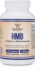 Double Wood Supplements HMB Supplement, Third Party Tested, Non-GMO, Gluten Free, 120 Capsules, 1000mg per Serving, 500mg per Capsule...