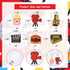 24PCS Movie Night Keychains, Movie Night Party Favors Include Clapboard Microphone Ticket Popcorn Microphone Projector Keychains for Birthday Part...