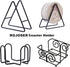 ROJOSER 2PC Triangle Coaster Holder Black Iron Metal Holder Storage Caddy for Both Round and Square Coasters Fit 4 to 9 Pieces Coasters,4.3 Inch...