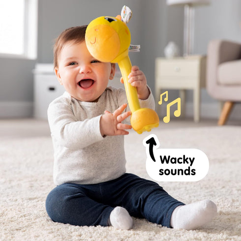 Lamaze Wacky Giraffe Sensory Baby Toy - Infant Educational Toys with Wacky Sound Effects for Fine Motor Skills - Includes 2 Sound Modes - Plush Ba...