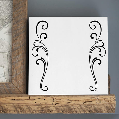 Scrolls and Flourishes Stencil (10 mil plastic) | Decor Stencils for Painting on Wood, Wall, Tile, Canvas, Paper, Fabric, Furniture and Floor | Re...