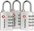 3 Pack TSA Luggage Locks with 4 Digit Combination – Heavy Duty Set Your Own Padlocks for Travel, Baggage, Suitcases & Backpacks - Silver...