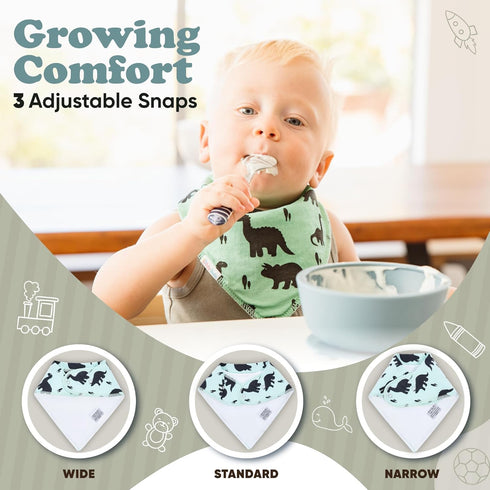 Baby Bandana Bibs 12 Pack - Organic Baby Bibs for Boy and Girls, Soft and Stylish Baby Drool Bibs for Teething and Drooling, Ultra Absorbent Bibs ...