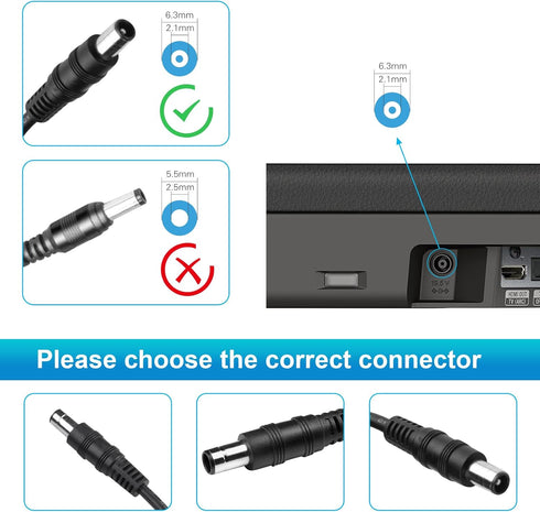 DC 24V Adapter Compatible with Samsung Soundbar with 8ft Power Cord...