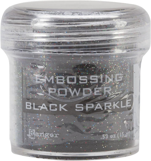 Ranger 359851 Embossing Powder, Black Sparkle...