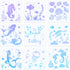Zonon 9 Pieces Sea Animal Stencils Flower Mermaid Stencil Ocean Stencil Templates for Painting Crafts Reusable DIY Cards Making Scrapbook Summer S...