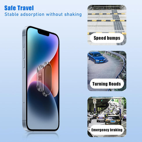 Car Magnetic Phone Holder, 360° Adjustable Hands-Free Cradle in Vehicle, Cell Phone Holder Mount for Car Windshield Dashboard Air Vent, Compatible...