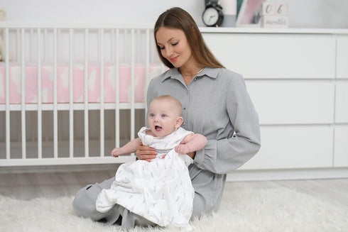 Baby Sleeping Bag Sack – Infant Sleeping Bags - Pure Cotton Wearable Blanket Baby Sleep Bag – Unisex Zip Up Baby Bag for Boys and Girls (Grey Clou...