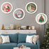 4 Sets Christmas Embroidery Starter Kit with Pattern for Beginners, Embroidery Kits with Christmas Pattern, Cross Stitch Set with 4 Plastic Embroi...