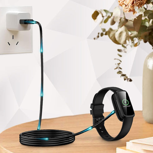 Charger Cable Compatible with Fitbit Inspire 3 Smartwatch, Replacement USB Charger Adapter Charge Cord Charging Cable for Inspire 3 Activity Fitne...