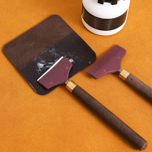 2Pcs Glue Spatula with Wooden Handle Glue Scraper Glue Smear Sticks Applicator Glue Spreaders Glue Application Tool Sewing Accessories for Handmad...