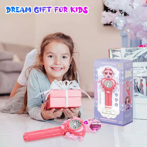 PANACARE Magic Bubble Wand for Kids Bubble Machine with Light /10000+Bubbles/10 Holes Automatic Bubble Blower Portable Outdoor Bubble Maker Toys G...