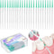 150PCS Interdental Brushes and Dental Floss Picks 2-in-1,Double Head Brush Picks for Teeth,Soft Interdental Toothpicks for Adults,Plastic Toothpic...