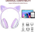 TCJJ Kids Wireless Headphones - Cat Ear LED Light Up, Bluetooth 5.4, Safe Volume Limit, Noise Cancelling with Mic & TF Card for Girls Boys Toddler...