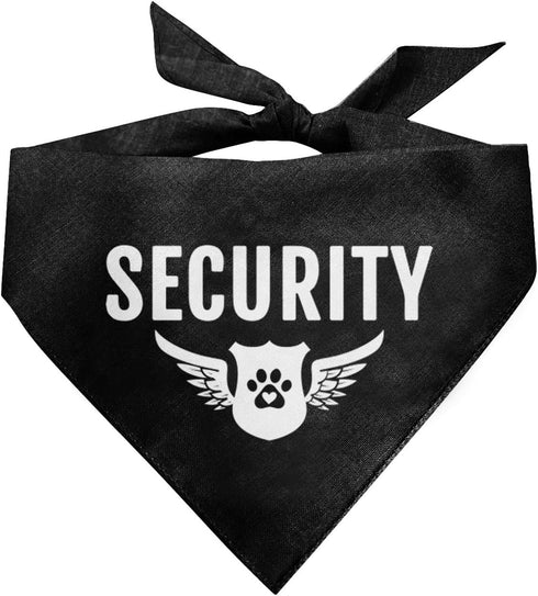 Security Dog Bandana, Dog Bandana, Black Pet Dog Scarf Accessories, Pet Dog Triangle Scarf, Funny Cute Dog Bandana, Dog Bandana for Small Medium L...