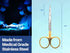 Scissors 4.5 inches Curved with Tungsten Carbide Inserts| Gold Plated Handle Extra Sharp and Durable by ARTMAN INSTRUMENTS...