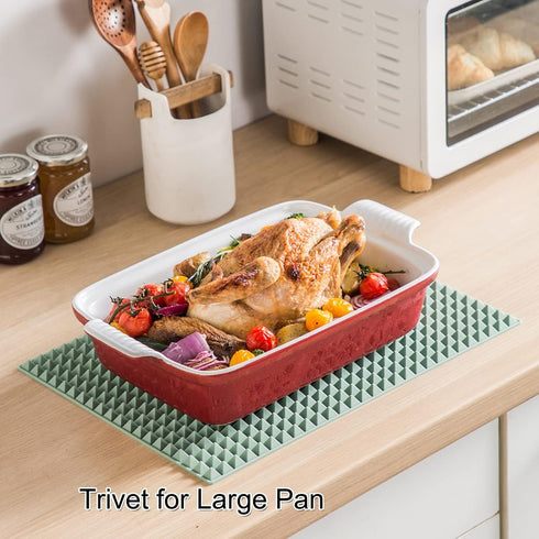 Colinda Silicone Dish and Cup Drying Mat - Extra Large Trivet for Hot Dishes, Large Size Hot Pots and Pads Coming Directly Out from the Stove or O...
