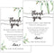 Giftideaworkshop 50 Wedding Reception Thank You Cards - Greenery Thank You Table Place Setting Cards-Great Addition to Your Table Centerpiece, Pla...