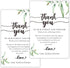 Giftideaworkshop 50 Wedding Reception Thank You Cards - Greenery Thank You Table Place Setting Cards-Great Addition to Your Table Centerpiece, Pla...